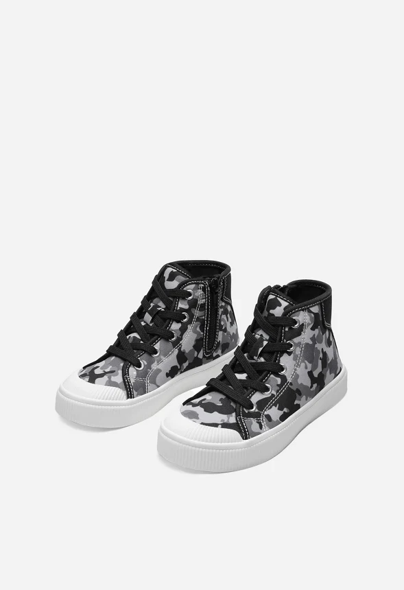 Kid's High Top Canvas CourtStar Casual Sneakers - Image 2