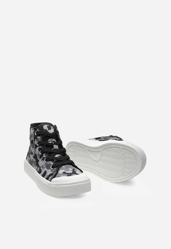 Kid's High Top Canvas CourtStar Casual Sneakers - Image 4
