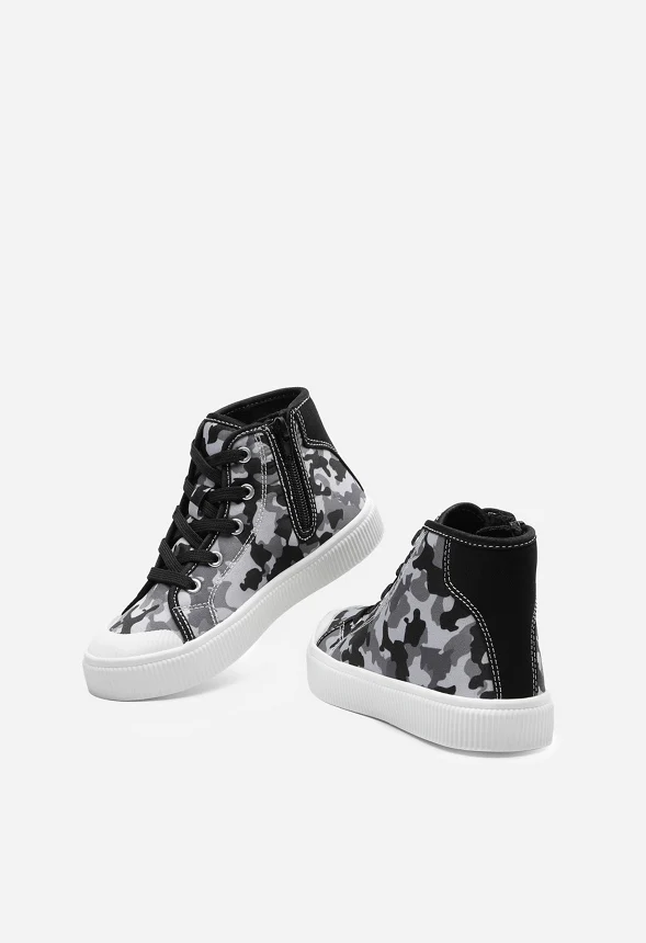 Kid's High Top Canvas CourtStar Casual Sneakers - Image 5