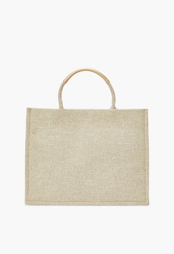 Canvas Tote with Pieced Handle - Image 4