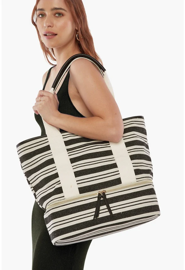 Canvas Weekenders Tote With Shoe Compartment - Image 3