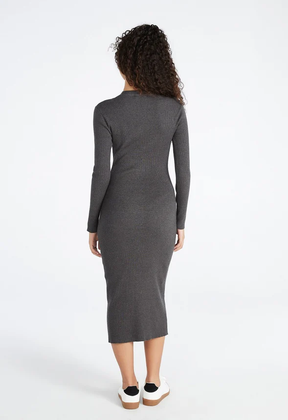 Cardigan Sweater Midi Dress - Image 2
