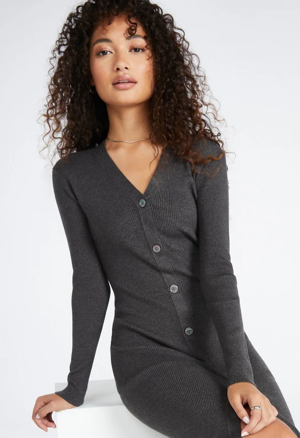 Cardigan Sweater Midi Dress - Image 3