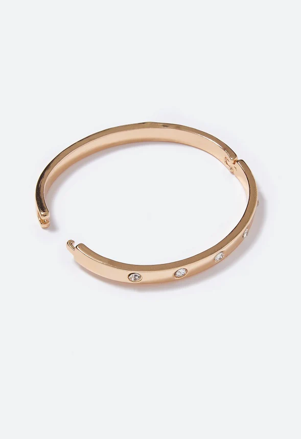 Carla Hinged Stone Set Bangle - Image 2