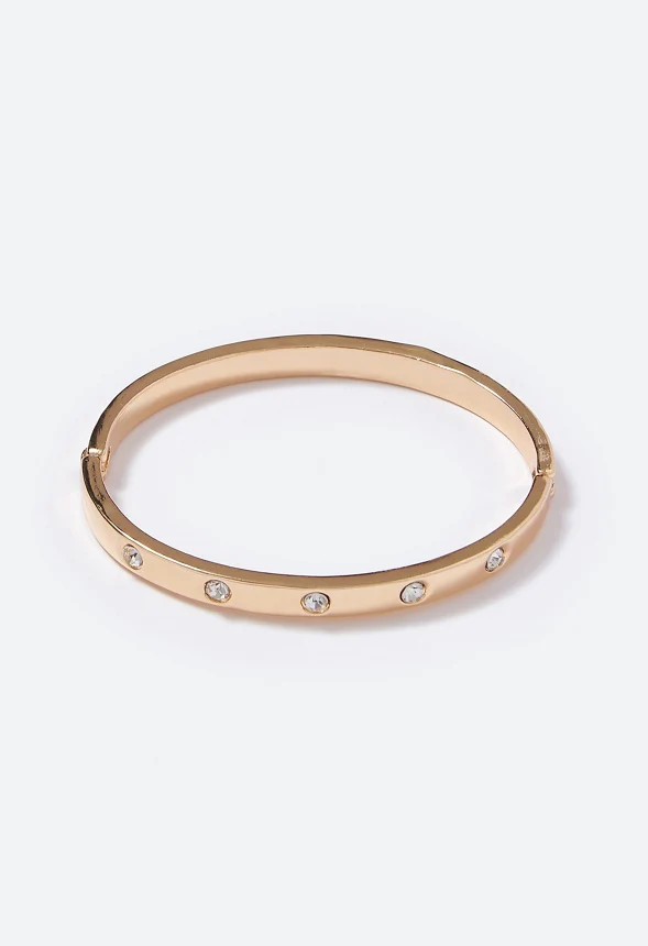 Carla Hinged Stone Set Bangle - Image 3