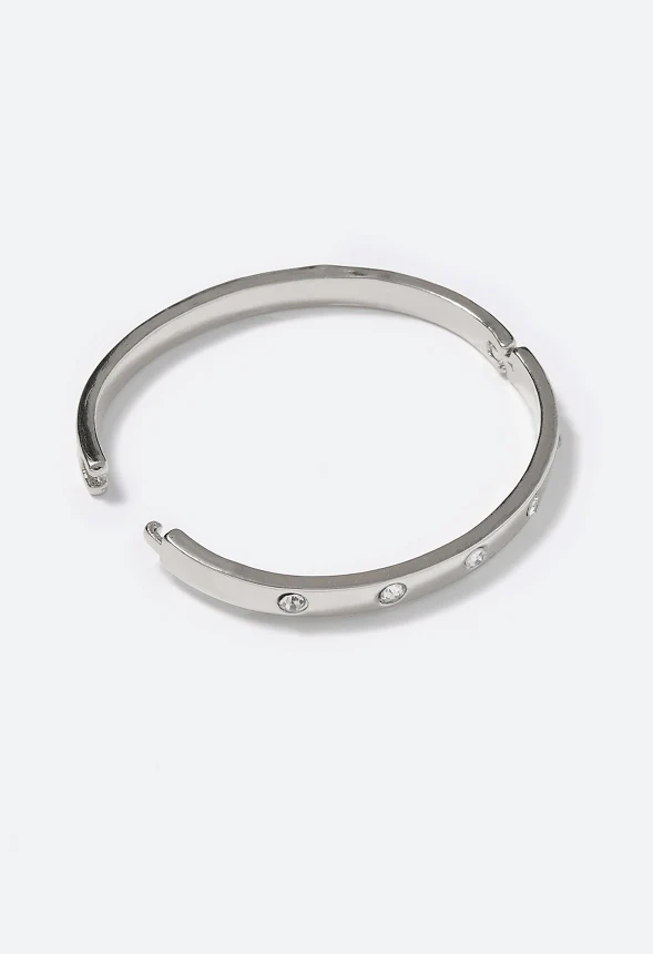 Carla Hinged Stone Set Bangle - Image 2