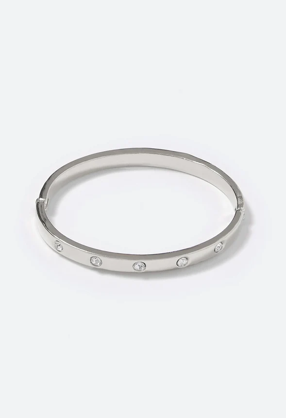 Carla Hinged Stone Set Bangle - Image 3