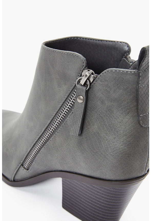 Carlee Side Zip Heeled Bootie - Image 4