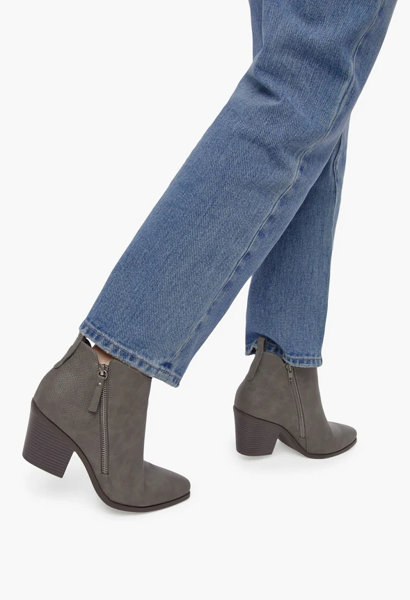 Carlee Side Zip Heeled Bootie - Image 5