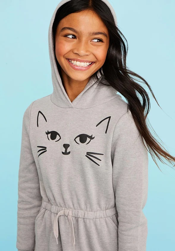 Cat Face Sweatshirt Dress - Image 2
