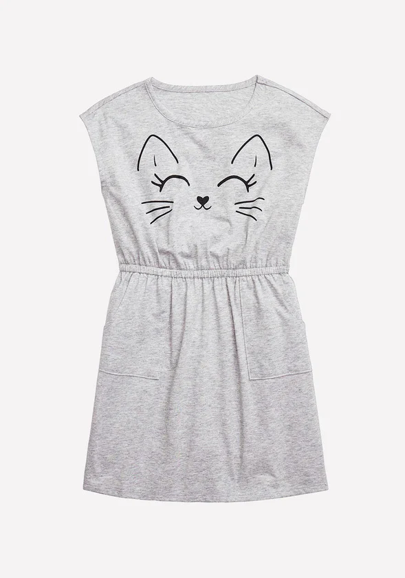 Cat Graphic Pocket Dress - Image 2
