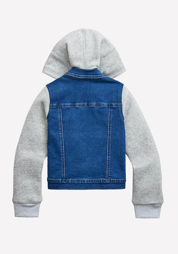 Cat Hooded Denim Jacket - Image 3