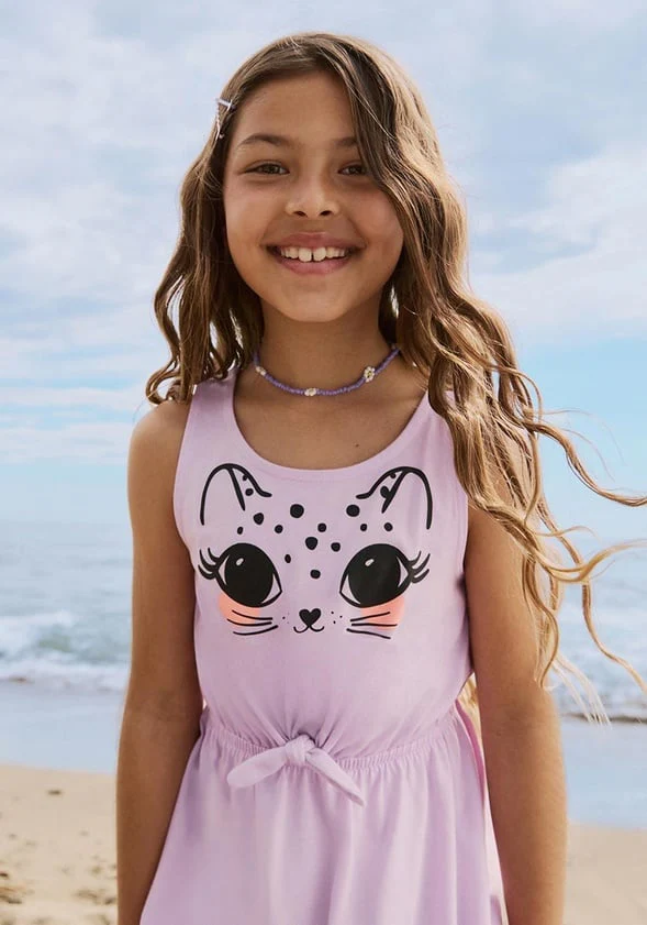 Cat Tie Waist Dress - Image 2
