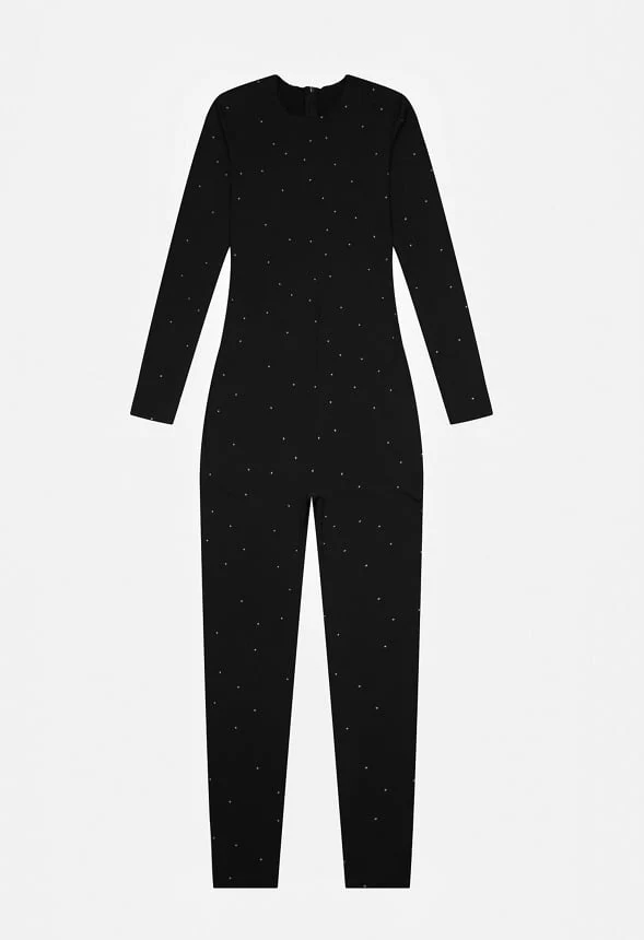 Catsuit With Mini Reflective Star Print - Image 4