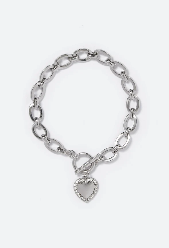Cecilia Puff Heart Chain Bracelet - Image 2