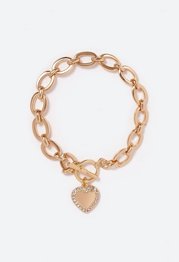 Cecilia Puff Heart Chain Bracelet - Image 2