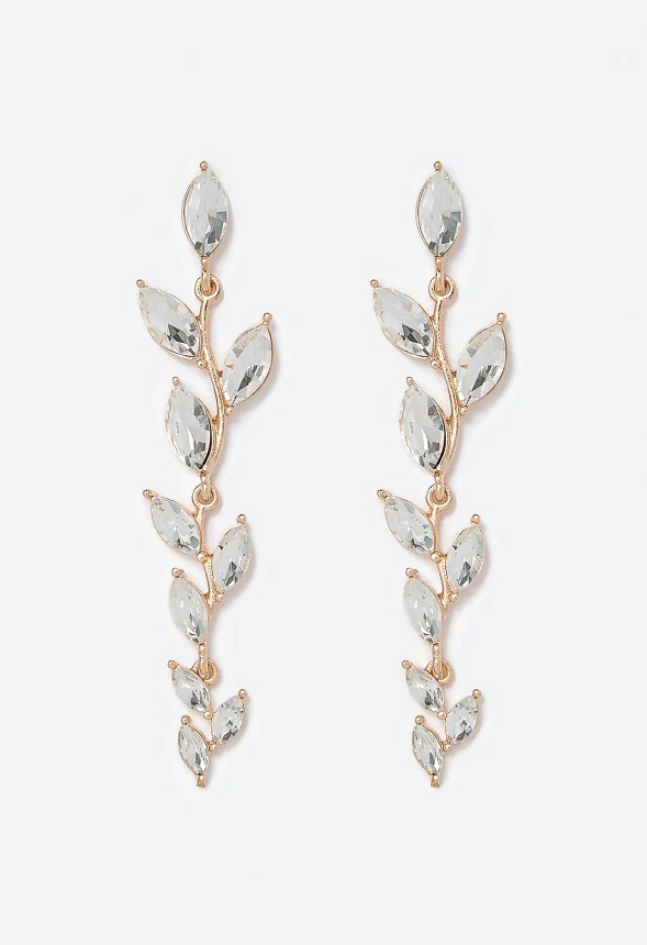 Celia Leaf Drop Earrings - Image 3