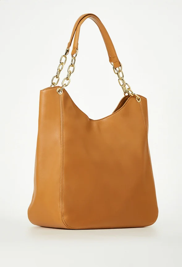 Chain Handle Hobo Bag - Image 3