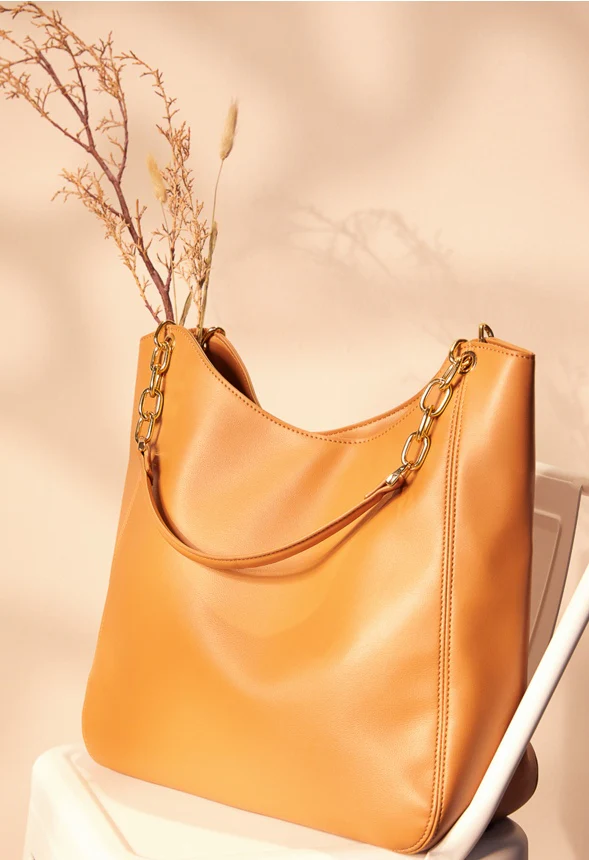Chain Handle Hobo Bag - Image 5