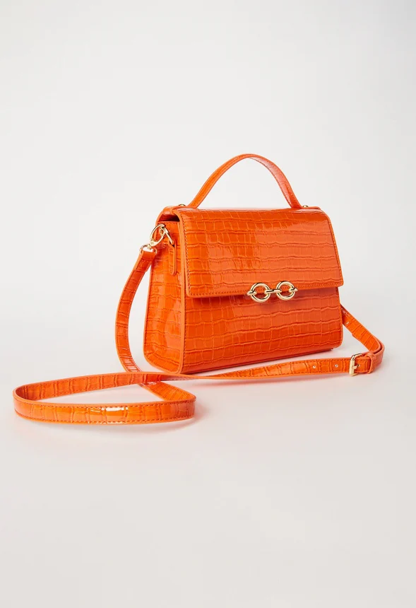 Chain Hardware Top Handle Crossbody - Image 6