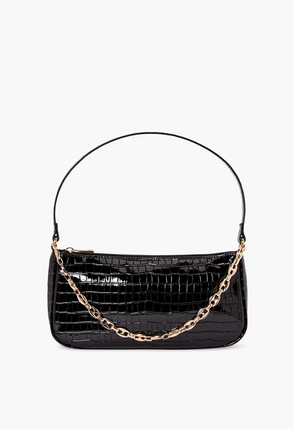 Chain Trim Shoulder Bag - Image 3