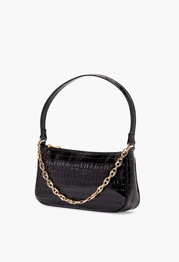 Chain Trim Shoulder Bag - Image 4