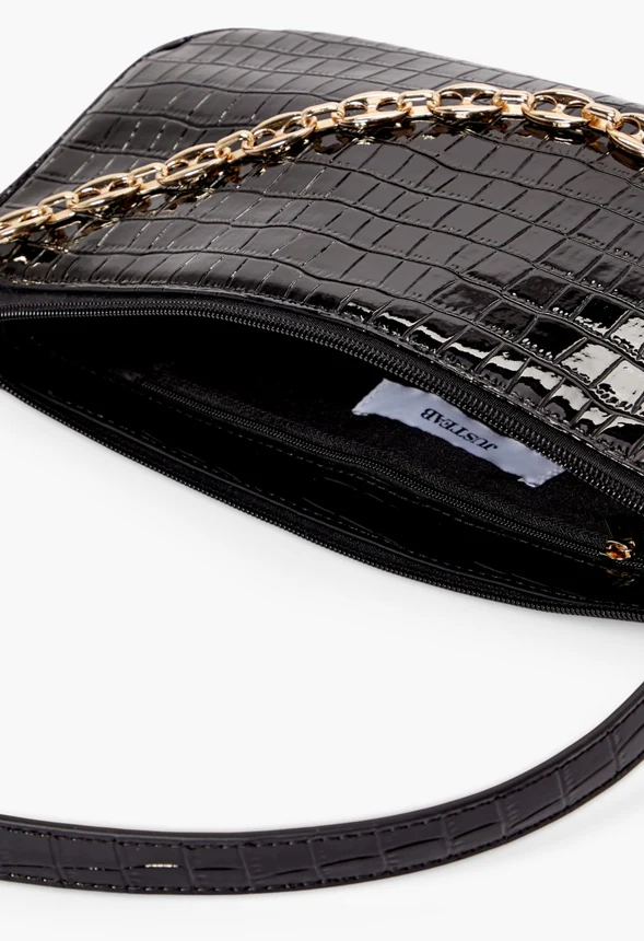 Chain Trim Shoulder Bag - Image 5