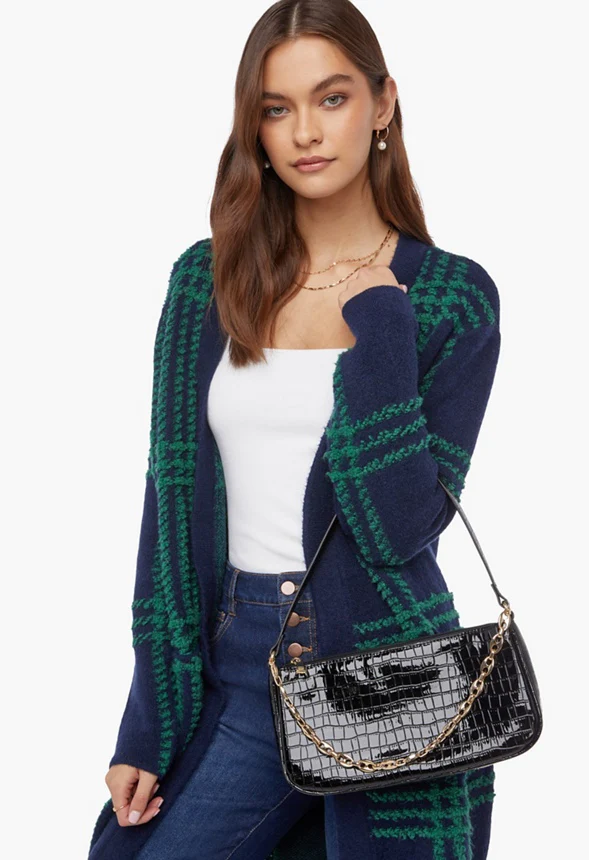 Chain Trim Shoulder Bag - Image 6