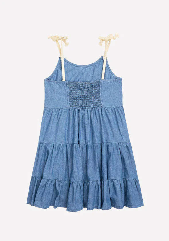 Chambray Tiered Dress - Image 4