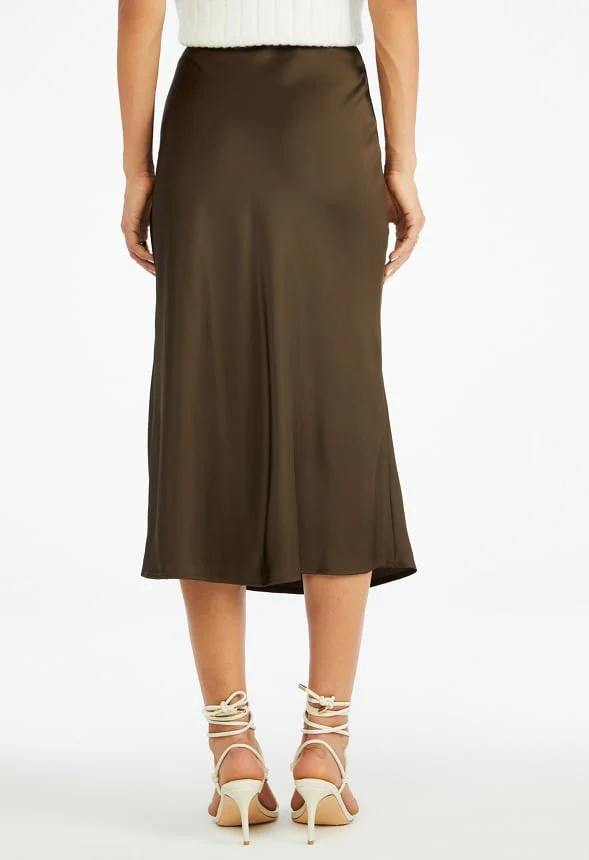 Charmeuse Slip Midi Skirt - Image 2