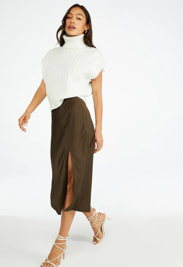 Charmeuse Slip Midi Skirt - Image 5