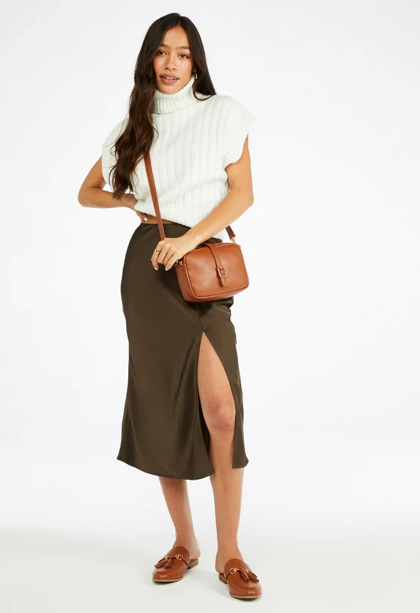 Charmeuse Slip Midi Skirt - Image 6