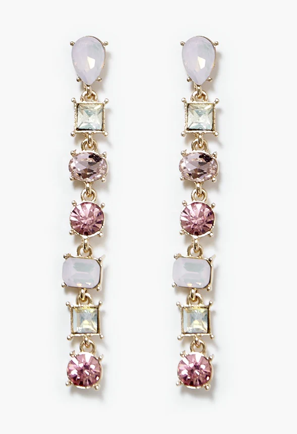 Chaya Pink Drop Earrings - Image 2