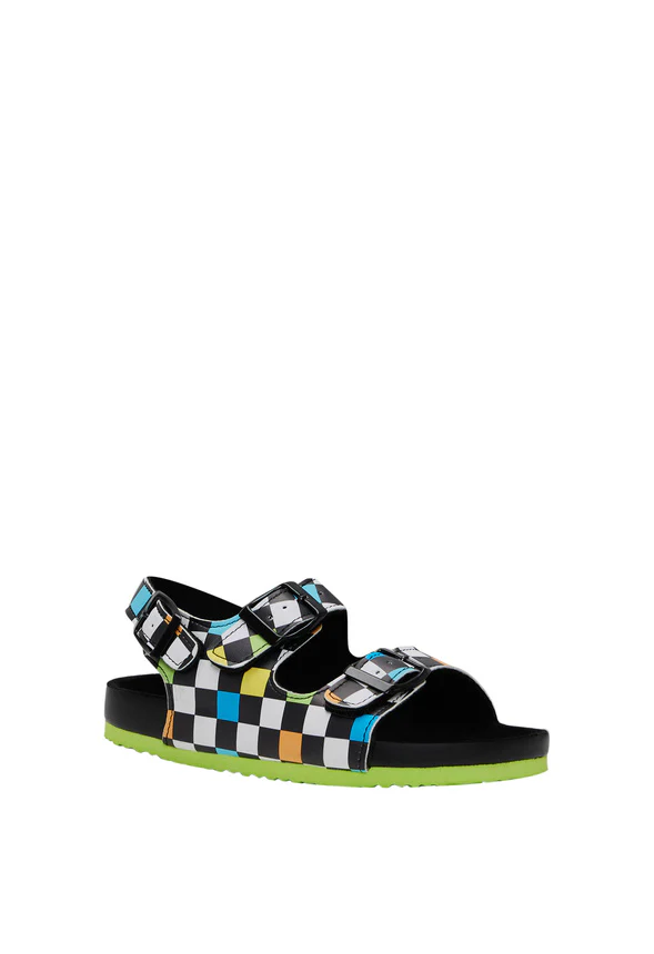 Checkered Rubber Sole Sandal - Image 6