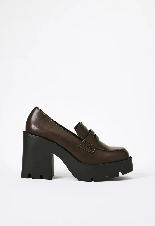 Cher Heeled Lug Sole Loafer - Image 4
