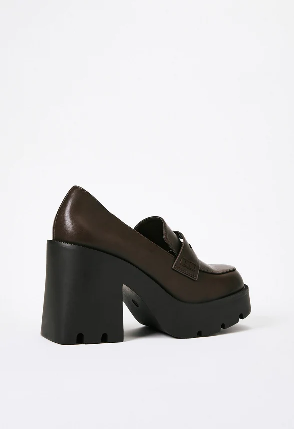 Cher Heeled Lug Sole Loafer - Image 5