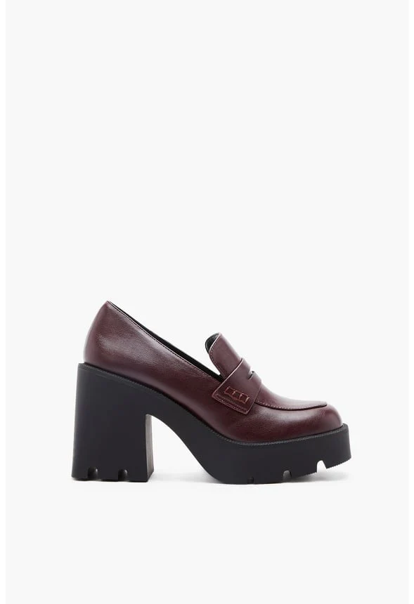 Cher Heeled Lug Sole Loafer - Image 2