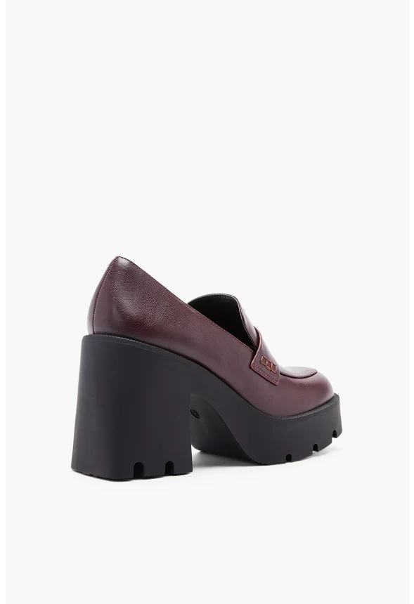 Cher Heeled Lug Sole Loafer - Image 3