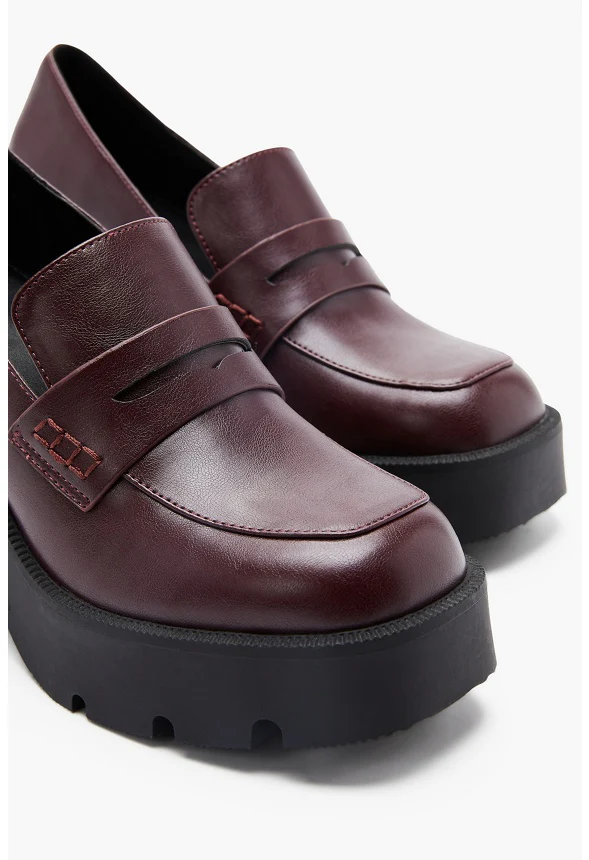 Cher Heeled Lug Sole Loafer - Image 4