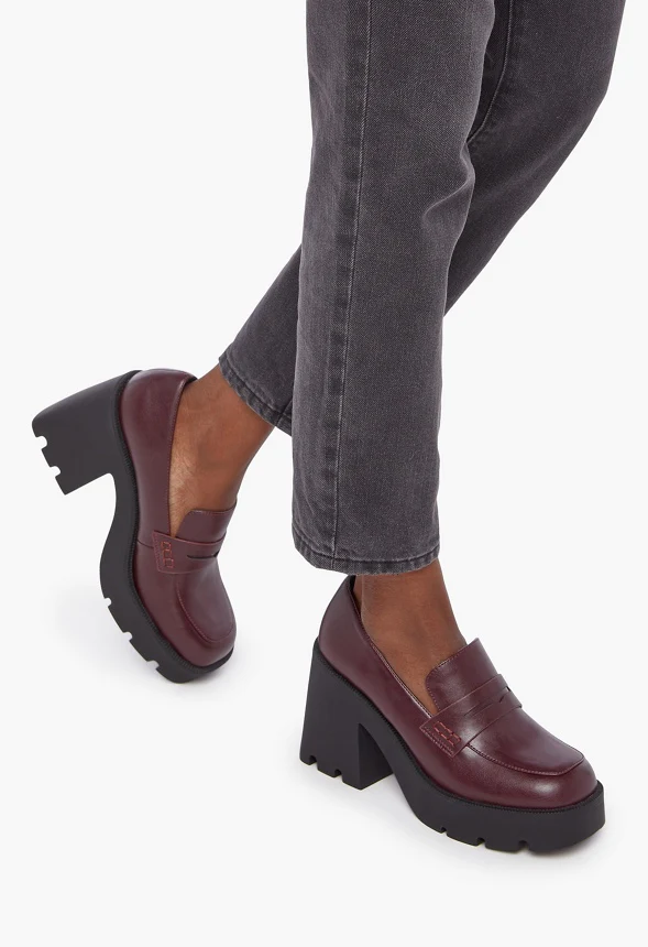 Cher Heeled Lug Sole Loafer - Image 5
