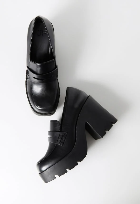 Cher Heeled Lug Sole Loafer - Image 6