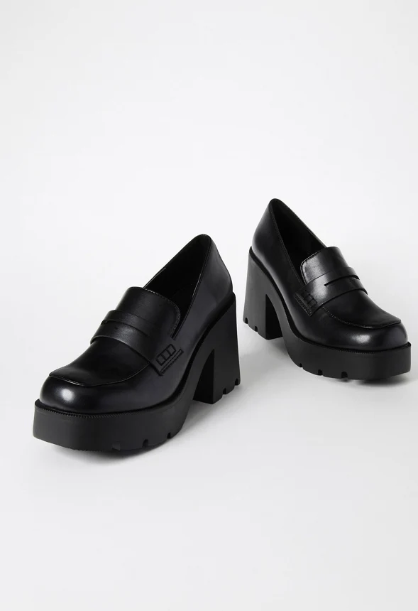 Cher Heeled Lug Sole Loafer - Image 7