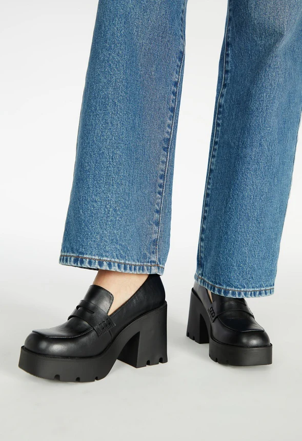 Cher Heeled Lug Sole Loafer - Image 9