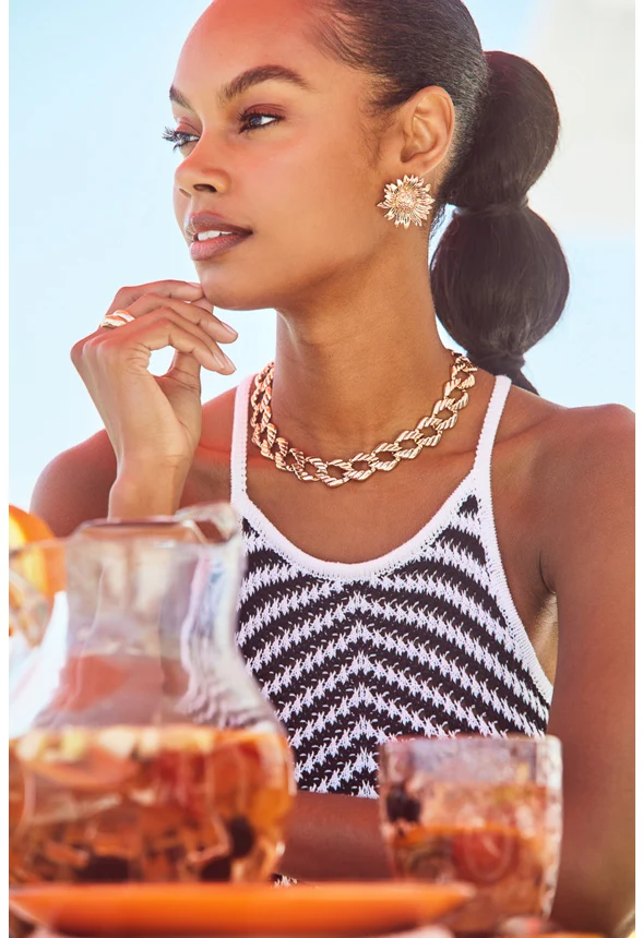 Chevron Stitch Midi Dress - Image 5