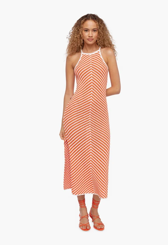 Chevron Stitch Midi Dress - Image 5
