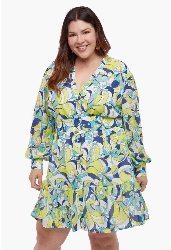 Chiffon Shirt Dress - Image 2