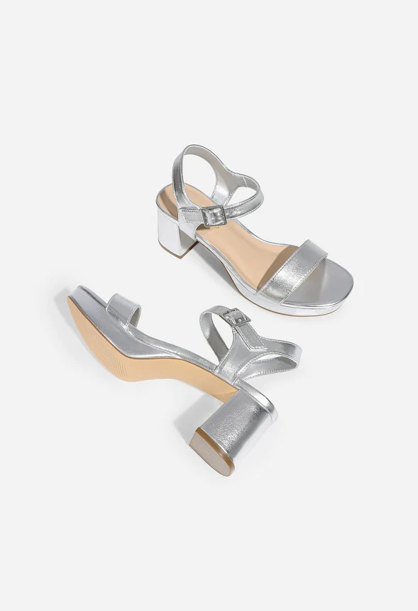 Chunky Block Heeled Sandals - Image 6