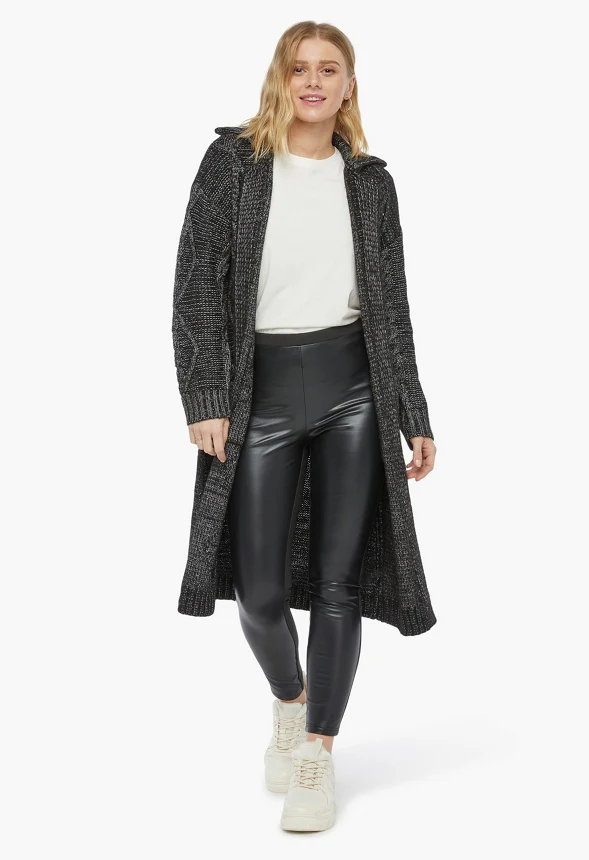 Chunky Cable Sweater Coat - Image 2