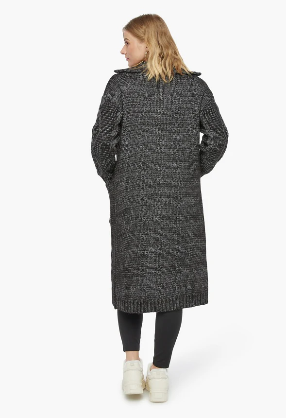 Chunky Cable Sweater Coat - Image 3