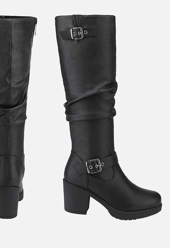Chunky Heel Knee High Boot - Image 4